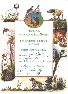de la forêt du Melu - Resultat concours st hubert